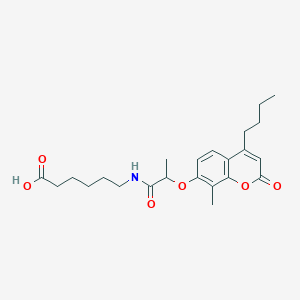 6-({2-[(4-butyl-8-methyl-2-oxo-2H-chromen-7-yl)oxy]propanoyl}amino)hexanoic acid