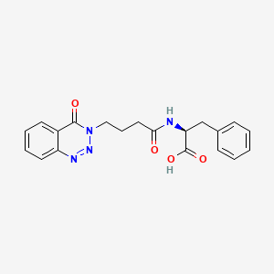 molecular formula C20H20N4O4 B14958742 (S)-2-[4-(4-Oxo-4H-benzo[d][1,2,3]triazin-3-yl)-butyrylamino]-3-phenyl-propionic acid 