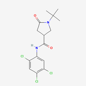 1-tert-butyl-5-oxo-N-(2,4,5-trichlorophenyl)pyrrolidine-3-carboxamide