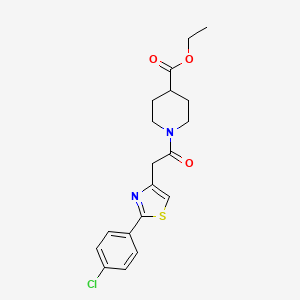 molecular formula C19H21ClN2O3S B14958748 Ethyl 1-{[2-(4-chlorophenyl)-1,3-thiazol-4-yl]acetyl}piperidine-4-carboxylate 