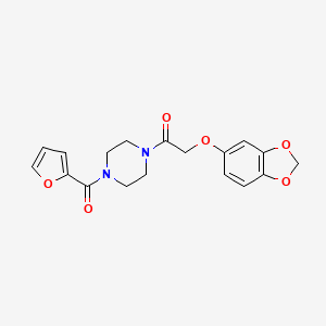 2-(1,3-Benzodioxol-5-yloxy)-1-[4-(furan-2-ylcarbonyl)piperazin-1-yl]ethanone