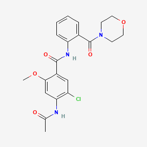 4-(acetylamino)-5-chloro-2-methoxy-N-[2-(morpholin-4-ylcarbonyl)phenyl]benzamide