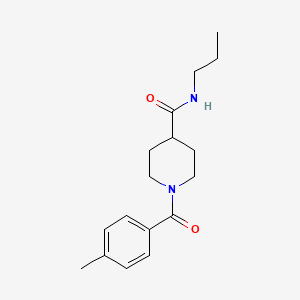 1-(4-methylbenzoyl)-N-propylpiperidine-4-carboxamide