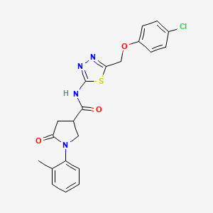 N-{5-[(4-chlorophenoxy)methyl]-1,3,4-thiadiazol-2-yl}-1-(2-methylphenyl)-5-oxopyrrolidine-3-carboxamide