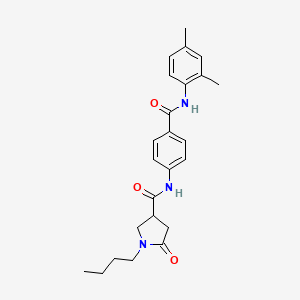 1-butyl-N-{4-[(2,4-dimethylphenyl)carbamoyl]phenyl}-5-oxopyrrolidine-3-carboxamide