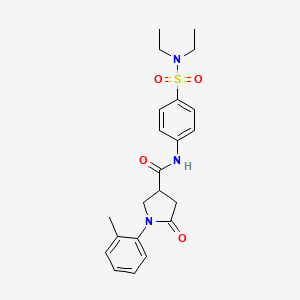 N-[4-(diethylsulfamoyl)phenyl]-1-(2-methylphenyl)-5-oxopyrrolidine-3-carboxamide