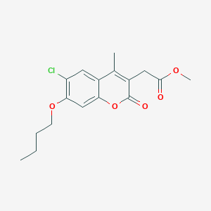 methyl (7-butoxy-6-chloro-4-methyl-2-oxo-2H-chromen-3-yl)acetate