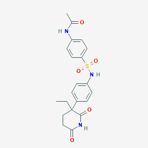 N-(4-{[4-(3-ethyl-2,6-dioxo-3-piperidyl)anilino]sulfonyl}phenyl)acetamide