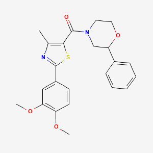 [2-(3,4-Dimethoxyphenyl)-4-methyl-1,3-thiazol-5-yl](2-phenylmorpholino)methanone