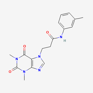 3-(1,3-dimethyl-2,6-dioxo-1,2,3,6-tetrahydro-7H-purin-7-yl)-N-(3-methylphenyl)propanamide