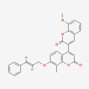 7'-(cinnamyloxy)-8-methoxy-8'-methyl-2H,2'H-[3,4'-bichromene]-2,2'-dione