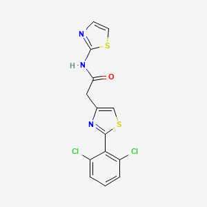 2-[2-(2,6-dichlorophenyl)-1,3-thiazol-4-yl]-N-(1,3-thiazol-2-yl)acetamide