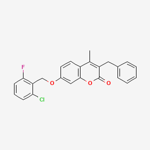 3-benzyl-7-[(2-chloro-6-fluorobenzyl)oxy]-4-methyl-2H-chromen-2-one