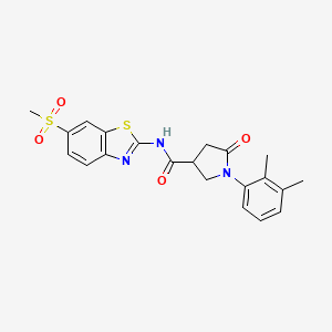 1-(2,3-dimethylphenyl)-N-[6-(methylsulfonyl)-1,3-benzothiazol-2-yl]-5-oxopyrrolidine-3-carboxamide