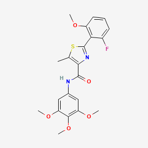 2-(2-fluoro-6-methoxyphenyl)-5-methyl-N-(3,4,5-trimethoxyphenyl)-1,3-thiazole-4-carboxamide