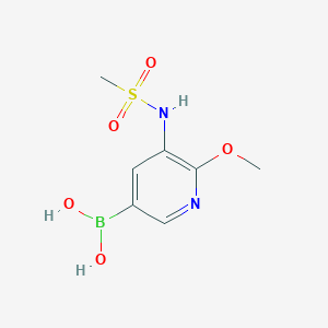 2-Methoxy-3-(N-methansulfonamide)pyridine-5-boronic acid