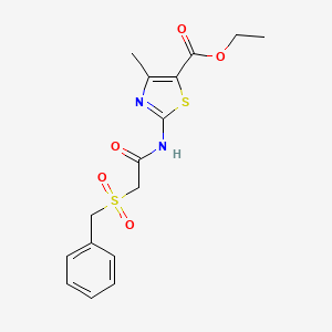 Ethyl 2-{[(benzylsulfonyl)acetyl]amino}-4-methyl-1,3-thiazole-5-carboxylate