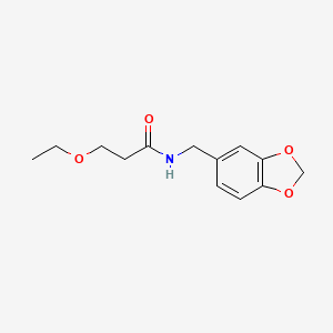 N-(1,3-benzodioxol-5-ylmethyl)-3-ethoxypropanamide