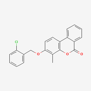 3-((2-Chlorobenzyl)oxy)-4-methyl-6H-benzo(C)chromen-6-one