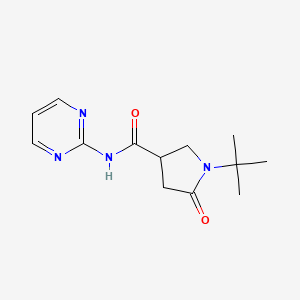 1-tert-butyl-5-oxo-N-(pyrimidin-2-yl)pyrrolidine-3-carboxamide