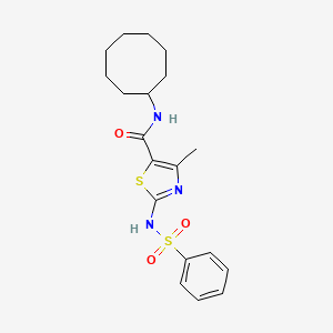 N-cyclooctyl-4-methyl-2-[(phenylsulfonyl)amino]-1,3-thiazole-5-carboxamide