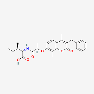 N-{2-[(3-benzyl-4,8-dimethyl-2-oxo-2H-chromen-7-yl)oxy]propanoyl}-L-isoleucine