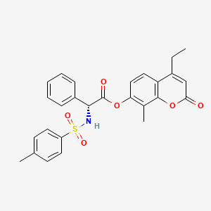 molecular formula C27H25NO6S B14958941 4-ethyl-8-methyl-2-oxo-2H-chromen-7-yl (2R)-{[(4-methylphenyl)sulfonyl]amino}(phenyl)ethanoate 