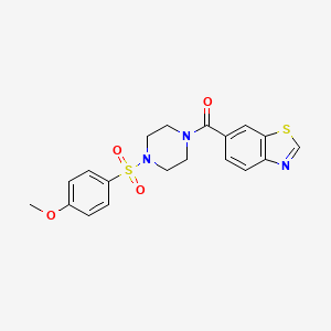 molecular formula C19H19N3O4S2 B14958951 1,3-Benzothiazol-6-yl{4-[(4-methoxyphenyl)sulfonyl]piperazino}methanone 