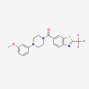 molecular formula C20H18F3N3O2S B14958975 [4-(3-Methoxyphenyl)piperazino][2-(trifluoromethyl)-1,3-benzothiazol-6-yl]methanone 