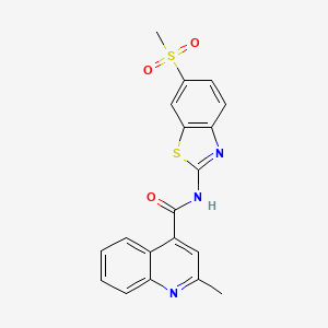 N-(6-methanesulfonyl-1,3-benzothiazol-2-yl)-2-methylquinoline-4-carboxamide