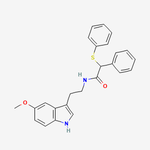 N-[2-(5-methoxy-1H-indol-3-yl)ethyl]-2-phenyl-2-(phenylsulfanyl)acetamide