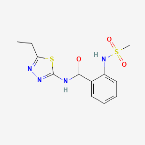 molecular formula C12H14N4O3S2 B14959052 N-(5-ethyl-1,3,4-thiadiazol-2-yl)-2-[(methylsulfonyl)amino]benzamide 