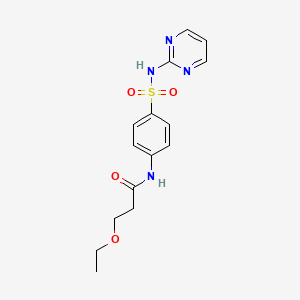 molecular formula C15H18N4O4S B14959065 3-ethoxy-N-[4-(pyrimidin-2-ylsulfamoyl)phenyl]propanamide 