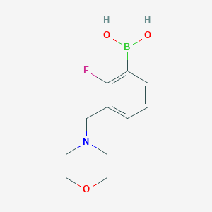 molecular formula C11H15BFNO3 B1495908 2-Fluoro-3-(morpholinomethyl)phenylboronic acid 