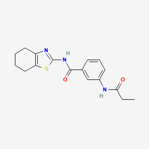 3-(propanoylamino)-N-(4,5,6,7-tetrahydro-1,3-benzothiazol-2-yl)benzamide