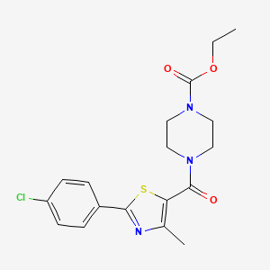 Ethyl 4-{[2-(4-chlorophenyl)-4-methyl-1,3-thiazol-5-yl]carbonyl}-1-piperazinecarboxylate