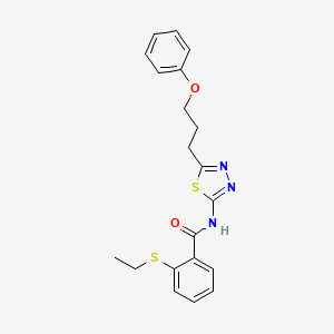 molecular formula C20H21N3O2S2 B14959142 2-(ethylsulfanyl)-N-[5-(3-phenoxypropyl)-1,3,4-thiadiazol-2-yl]benzamide 