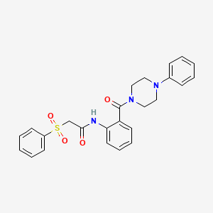 N-{2-[(4-phenylpiperazin-1-yl)carbonyl]phenyl}-2-(phenylsulfonyl)acetamide