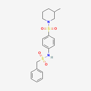 molecular formula C19H24N2O4S2 B14959159 N-{4-[(3-methylpiperidin-1-yl)sulfonyl]phenyl}-1-phenylmethanesulfonamide 