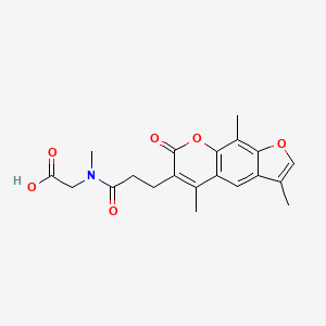 molecular formula C20H21NO6 B14959164 N-methyl-N-[3-(3,5,9-trimethyl-7-oxo-7H-furo[3,2-g]chromen-6-yl)propanoyl]glycine 