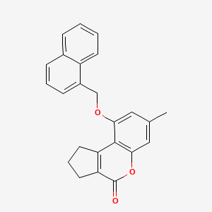 molecular formula C24H20O3 B14959171 7-methyl-9-(1-naphthylmethoxy)-2,3-dihydrocyclopenta[c]chromen-4(1H)-one 