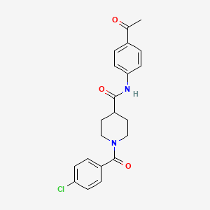 N-(4-acetylphenyl)-1-(4-chlorobenzoyl)piperidine-4-carboxamide