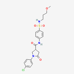 1-(4-chlorophenyl)-N-{4-[(3-methoxypropyl)sulfamoyl]phenyl}-5-oxopyrrolidine-3-carboxamide