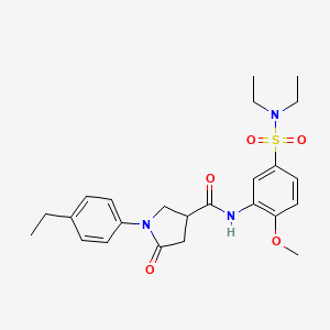 molecular formula C24H31N3O5S B14959178 N-[5-(diethylsulfamoyl)-2-methoxyphenyl]-1-(4-ethylphenyl)-5-oxopyrrolidine-3-carboxamide 