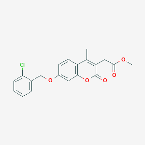 molecular formula C20H17ClO5 B14959186 methyl {7-[(2-chlorobenzyl)oxy]-4-methyl-2-oxo-2H-chromen-3-yl}acetate 