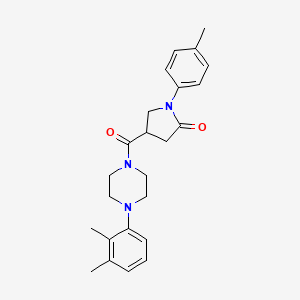 4-{[4-(2,3-Dimethylphenyl)piperazin-1-yl]carbonyl}-1-(4-methylphenyl)pyrrolidin-2-one