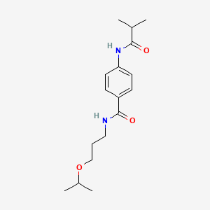 molecular formula C17H26N2O3 B14959203 4-[(2-methylpropanoyl)amino]-N-[3-(propan-2-yloxy)propyl]benzamide 