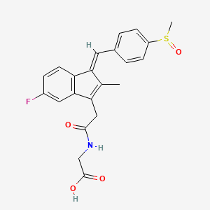 molecular formula C22H20FNO4S B14959206 N-({(1E)-5-fluoro-2-methyl-1-[4-(methylsulfinyl)benzylidene]-1H-inden-3-yl}acetyl)glycine 