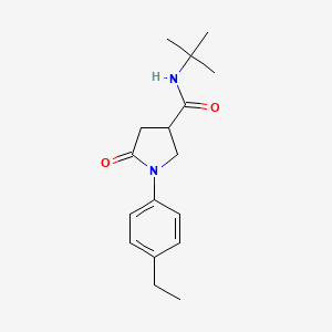 N-tert-butyl-1-(4-ethylphenyl)-5-oxopyrrolidine-3-carboxamide