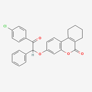 3-[2-(4-chlorophenyl)-2-oxo-1-phenylethoxy]-7,8,9,10-tetrahydro-6H-benzo[c]chromen-6-one